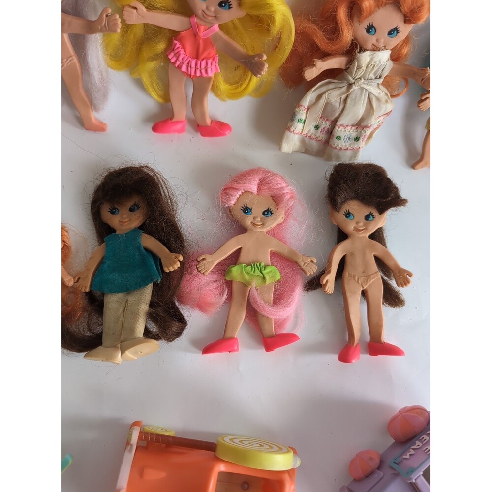Vtg Ideal Flatsy Doll Car Lot 60s 70s Baby Ice Cream Truck - Picture 8 of 15